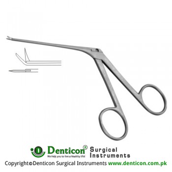 Bellucci Micro Scissor Bent Upwards - Very Fine Stainless Steel, 8 cm - 3" Blade Size 4.0 x 0.8 mm